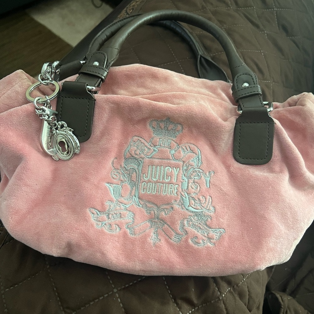 Retro Juicy Couture Pink Velour Purse